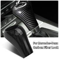 gthrrftdb Car Gear Shift Knob Mouldings Cover Trim Sticker Cap for Mercedes-Benz A C E G CLASS CLS GLK Carbon Fiber Look Replacement Part