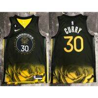 เสื้อกีฬาแขนสั้น ลายทีม Golden State Warrior Stephen Curry สีฟ้า สไตล์เรโทร สําหรับผู้ชาย 2023 2023