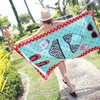 150x70 Summer Beach Towel for Adults Flamingo/Fruit/Flag Print Shower Bath Towel Quick Dry Bath Mat Beach Towel Travel Blanket