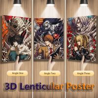 Yagami Light L ·Lawliet Misa Amane Death Note อนิเมะ3D โปสเตอร์พิมพ์เลนซ์สำหรับอุปกรณ์ตกแต่งห้อง (ไม่มีกรอบ) Heyuan อนาคต