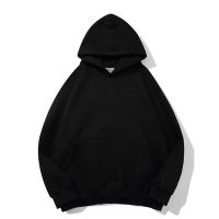 2023 New Streetwear Hoodie Solid Color Basic Fleece Loose Black Hoodie Long Sleeve Pocket Sweatshirt For Women Hoodies