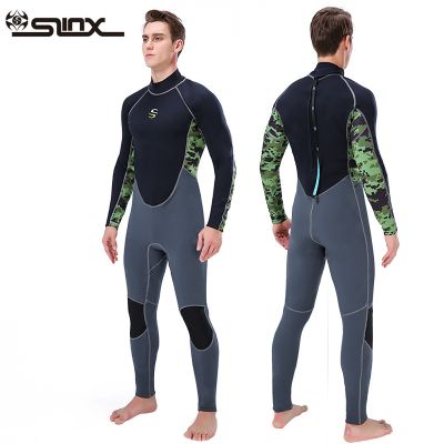 [COD] slinx long-sleeved one-piece wetsuit full set mens 2mm sunscreen surf snorkeling suit warm waterproof female spot