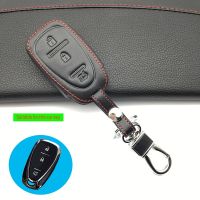 ☋❍ 3 Button Smart key cover For Chevrolet 2016 2017 Camaro For Cruzel 100 Genuine Leather Car Key Cover Shell Case FOB Protector