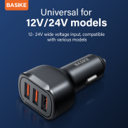 BASIKE-Bộ sạc ô tô 25W Nguồn Động Cơ Sạc Nhanh USB Điện ThoạiUT79