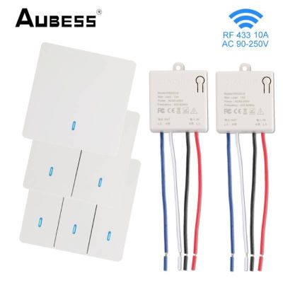 Wireless Smart Switch Light 433Mhz Universal Wall Panel Switch With Remote Control Mini Relay Receiver Home Led Light Lamp Fan