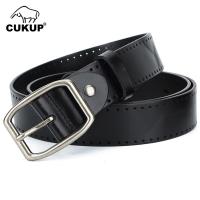 CUKUP Top Quality 100% Pure Cow Skin Leather Belts Alloy Pin Buckle Metal Belt Men Retro Styles Accessories For Man 2022 NCK688