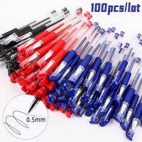 100 Pcs Ballpoint Pen + Refill Set Black Blue Red Ink Bullet 0.5mm Gel Pen School&amp;Office Supplies Stationery Writing Tool Pens