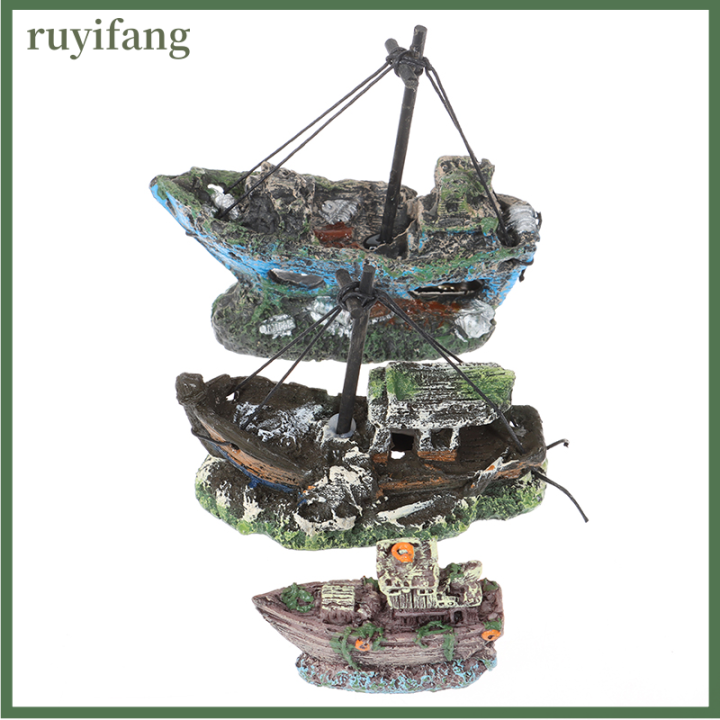 ruyifang-เรซินตกแต่งเรือโจรสลัดเรือตู้ปลาตกแต่งเรือ