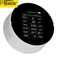 สมาร์ทเซ็นเซอร์ Tuya WiFi มัลติฟังก์ชั่เครื่องตรวจจับคุณภาพอากาศ7 In 1 PM2.5 TVOC CO2 HCHO อุณหภูมิความชื้น AQI ตรวจจับบ้านโต๊ะสำนักงานรถในร่มคุณภาพอากาศตรวจสอบ