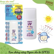 Kem chống nắng trẻ em Pigeon dạng sữa 30g SPF55PA dùng được cho bé sơ sinh