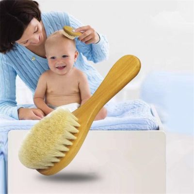 ►┇⊙ Pure Natural Baby Wooden Brush Comb Brush Baby Hairbrush Newborn Hair Brush Comb Infant Comb Head Massager Baby Care Wholesale
