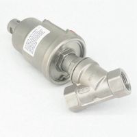 [HOT] 1/2 quot; BSPT Female Normally Open 304 Stainless Actuated Pneumatic Angle Seat Steam Valve With New Type Stainless Head