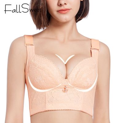 （A So Cute） FallSweetBras สำหรับผู้หญิงสายฟรีชุดชั้นในเบาะเซ็กซี่ขนาดบวกนุ่มชุดชั้นในบางบราเซีย C D E ถ้วย