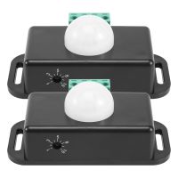 Motion Sensor Switch, 12V 24V PIR Sensor LED for Flexible LED Strips Light, 2 Pack