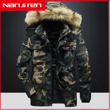 Men's camouflage clearance winter coat