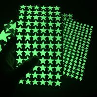 ◊☜℗ 144pcs Luminous Stars Wall Stickers Glow In The Dark Peel and Stick Creative DIY Fluorescent Wall Decals Kids Room Ceiling Decor