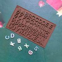 Silicone Chocolate Mold English Letter Chocolate Baking Tools Cake Decoration Mold Jelly Biscuit Candy 3D DIY Mould Bread Cake  Cookie Accessories