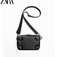 ZARA HOME mens bag envelope 2023 trendy brand crossbody black box type single shoulder square