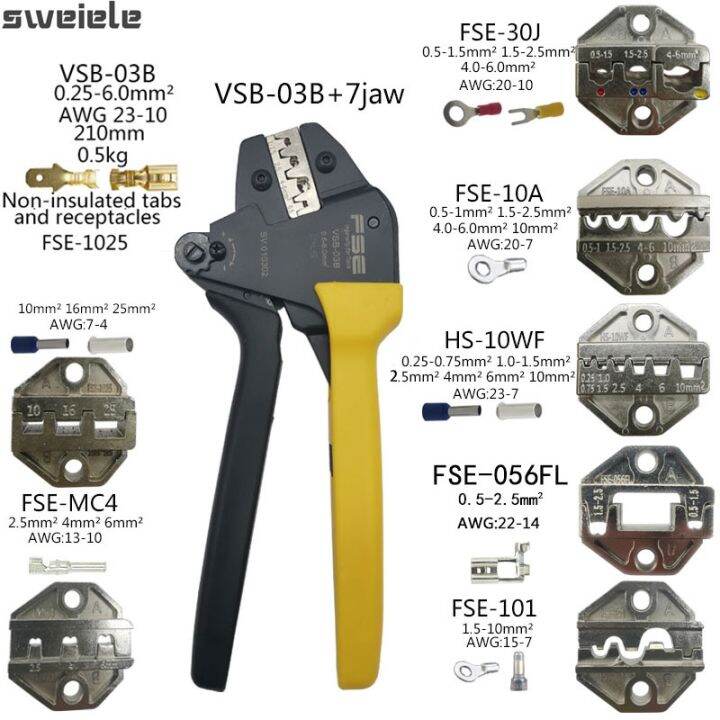☸ ☽ VSB-03B High-Quality Crimping Pliers 7 Jaws Kit High Precision ...