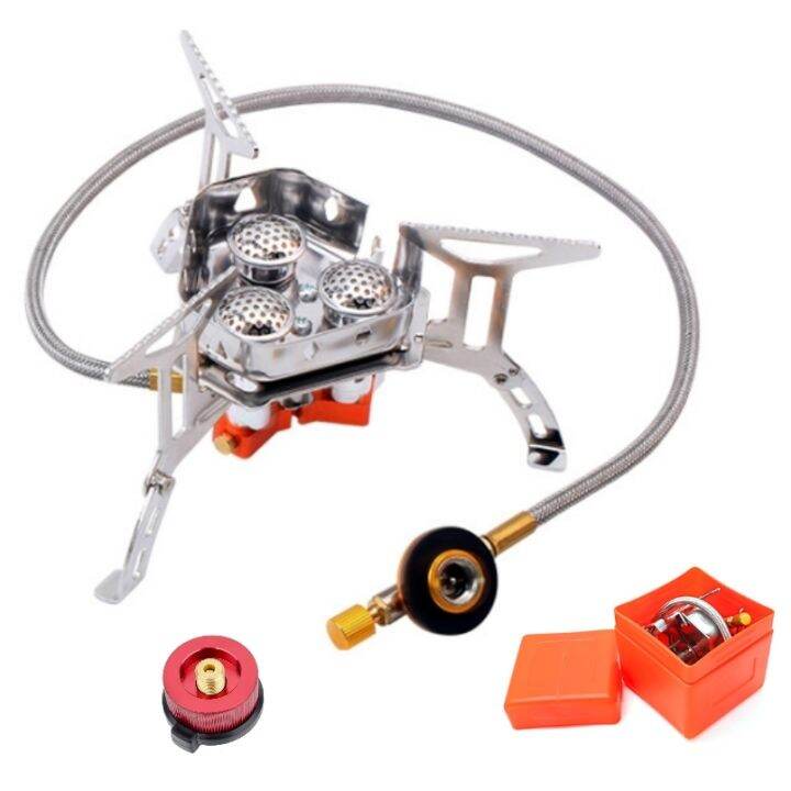 【HOT】 Portable Windproof Camping Stove Folding Ultralight Picnic