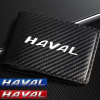 ℡卍❍ For haval f7 Dargo Jolion f7x H2 H5 h6 H7 h9 H2S HS 2021 Carbon Fiber Credit Bank Card Holder Leather Driver License ID Card Bag