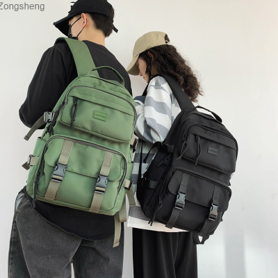 Zongsheng กระเป๋าเป้ผ้าอ๊อกซ์ฟอร์ดสำหรับผู้ชายและผู้หญิง,กระเป๋าเป้สะพายหลังผ้าอ๊อกซ์ฟอร์ดของฉบับภาษาเกาหลีจุได้เยอะกระเป๋านักเรียนพักผ่อนกระเป๋าเป้สำหรับการเดินทางกลางแจ้ง