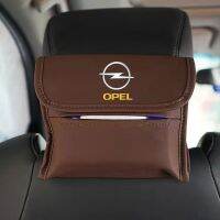 ▬℡ Leather Car Sun Visor Car Rear Seat Tissue Box Storage For Opel Astra corsa insignia Mokka Vectra Vivaro Antara Zafira Opc Car