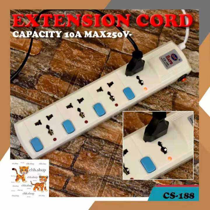 CS188 Safe Extension Cord (White3 meters) Lazada PH