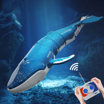 Remote Control Shark Boat Outdoor Toys Waterproof Remote Control Whale Shark Toys 500mAh RC Whale Spray Water Toy for Lake Bathroom Swimming Pool