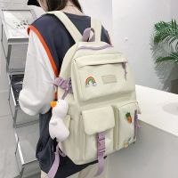 New 4 SetsPcs Woman Laptop Backpack School Backpacks Cute Schoolbag for Teenagers Girls Student Book Bag Female Satchel Kawaii