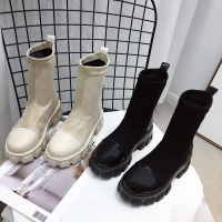 2021Women Boots Black Sock Boots 2021 New Punk Gothic Womens Ankle Shoes Platform Shoes Women White Sock Boots Cool Ladies
