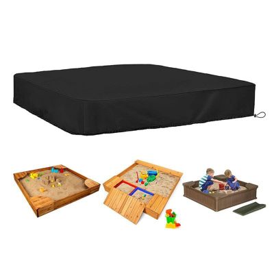 Square Sandbox Cover 190T Polyester Taffeta Waterproof Anti-UV Dustproof Outdoor Sand Pit Covers Patio Furniture Protector