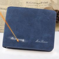 【CC】 Men Wallets Name Engraved New Short Coin Luxury Male Wallet Leather Card Holder Brand Purses