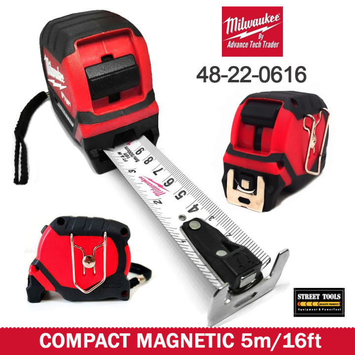 ตลับเมตร-milwaukee-5m-16ft-premium-magnetic-tape-measure-compact-magnetic-tape-measure-เทปวัดความยาว-มิลว๊อคกี้-พรีเมี่ยมแม็กนีติก