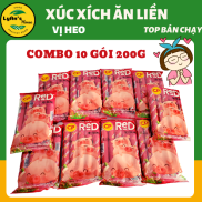 10 gói Xúc Xích ăn liền CP, tiệt trùng, Red 40g, 5 cây trên gói, dai dòn