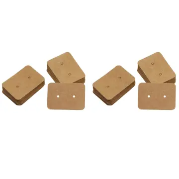 50pcs Small Kraft Paper Ear Studs Earring Display Cards Label Tag Jewelry  Cards Holder, 3.5 X 2.5cm