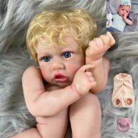 【YF】 22Inch Already Painted Reborn Doll Kit Saskia Hand-rooted Hair With Cloth Body and Blue Eyes Unassembled Parts Toy