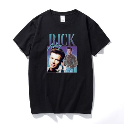 การออกแบบเดิมเสื้อยืดครอปเสื้อยืด ผ้าฝ้าย พิมพ์ลายกราฟฟิค Rick Astley Homage Legend 90s 80s สไตล์เรโทร สําหรับผู้ชายS-5XLS-5XL