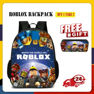 Roblox Printed Pencil Case Kids School Double Layer Pen Pouch Zipper Bag A