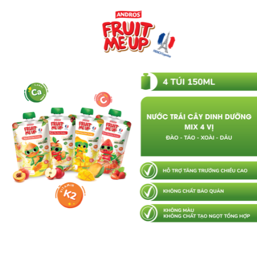 Combo 4 túi nước dinh dưỡng hỗn hợp 4 vị- nước ép trái cây tự nhiên - ảnh sản phẩm 3