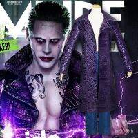 [New] Anman X task force clown mens purple leather clothing cosplay clothing Jared Leto coat windbreaker RNDBTH