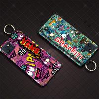 Lanyard Back Cover Phone Case For Wiko T10 Anti-dust Soft case Dirt-resistant Graffiti Anti-knock Waterproof Durable