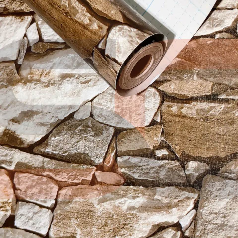 Buy Stone Brick Wallpaper 3D PVC Wall Stickers Paper Self Adhesive