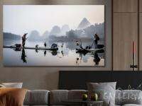 จีน,กิลิน,ชาวประมง,นก,ภูเขา Karst,แม่น้ำ Lijiang,SANYA,ชิงเต่า,พิมพ์ผ้าใบ,ธรรมชาติ,1ชิ้นภายในกรอบหรือไร้กรอบ