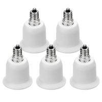 ◑♦☃ JACKYLED 5-Pack E12 to E26 Adapter Chandelier Light Socket Candelabra E12 to Medium Socket E26/E27 Converter Bulb Base Adapter