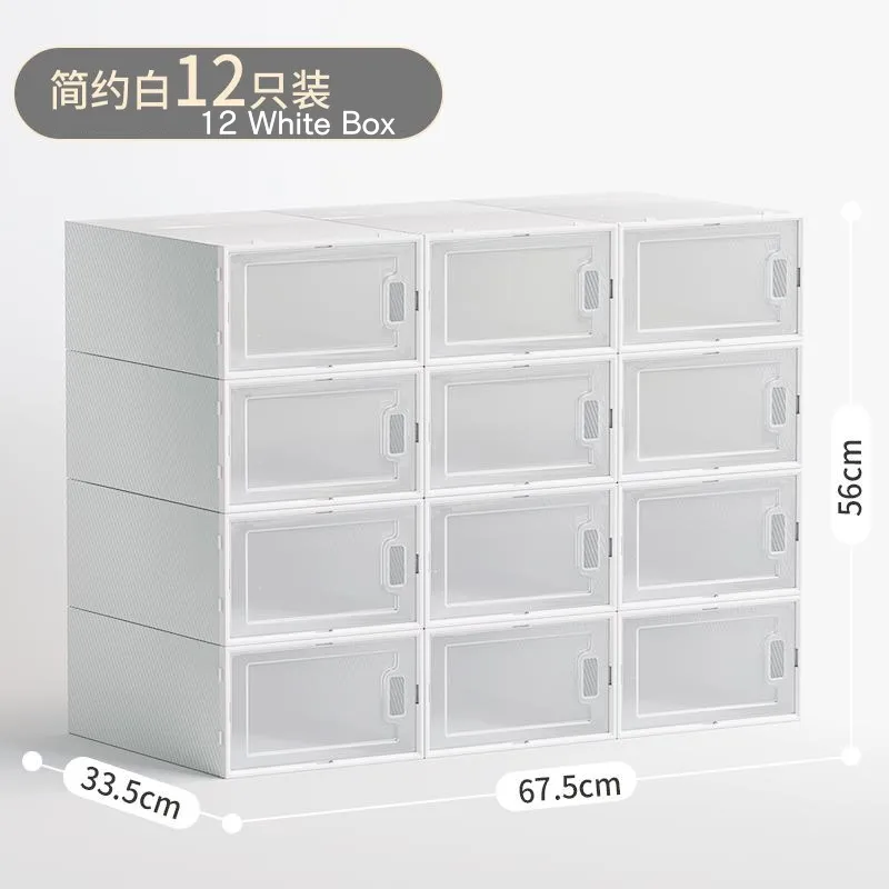 Shoe Storage Transparent Display Box Cabinets Shoes Boxes - Large Size Random Color