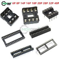 卐❄ 10Pcs DIP IC Chip Sockets Adapter Connector Solder Type Socket 6Pin 8Pin 14Pin 16Pin 18Pin 20Pin 28Pin 32Pin 40Pin Narrow Wide