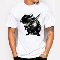 Asian Size new fashion Angry street art baseball mouse/hamster printed men t shirt animal short sleeve funny tops hipster tee  QN05