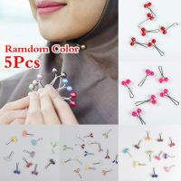 Xinyi3 5Pcs ไข่มุกอินเทรนด์เข็มกลัด Hijab Pins เครื่องประดับมุสลิมผ้าพันคอหัวเข็มขัดคลิปแฟชั่นประณีต