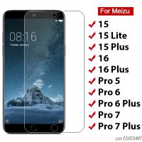 ปกป้องหน้าจอสำหรับกระจกเทมเปอร์แกร่ง9H HD Meizu Pro 7ฟิล์ม16 15 Lite 6 Plus 5ป้องกันได้16 H HD